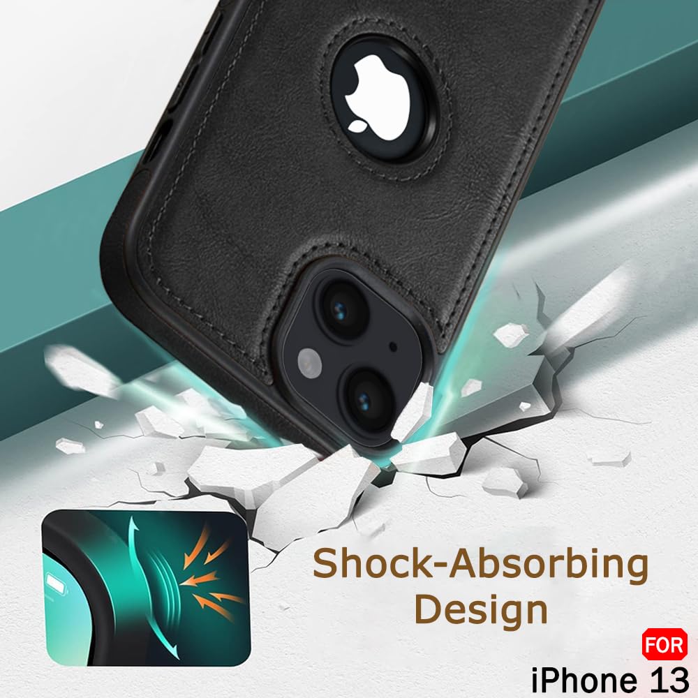 Leather Finish iPhone 13 Back Cover Case