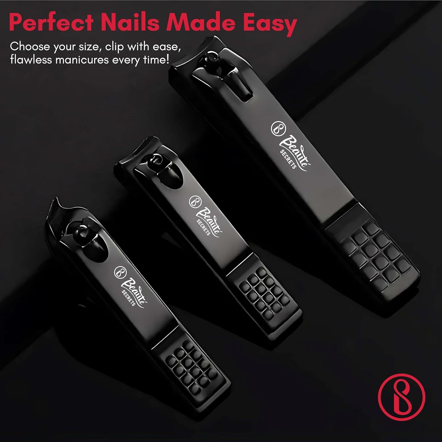 Essentials Manicure Set Nail Clippers, Stainless Steel Nail Scissors Grooming Kit